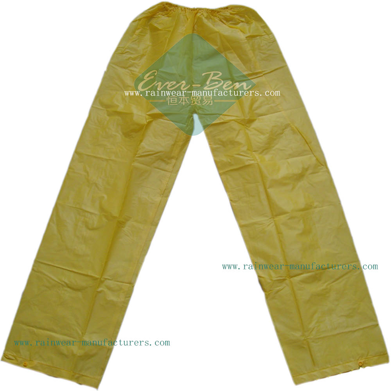Yellow PVC Mens Rain Pants